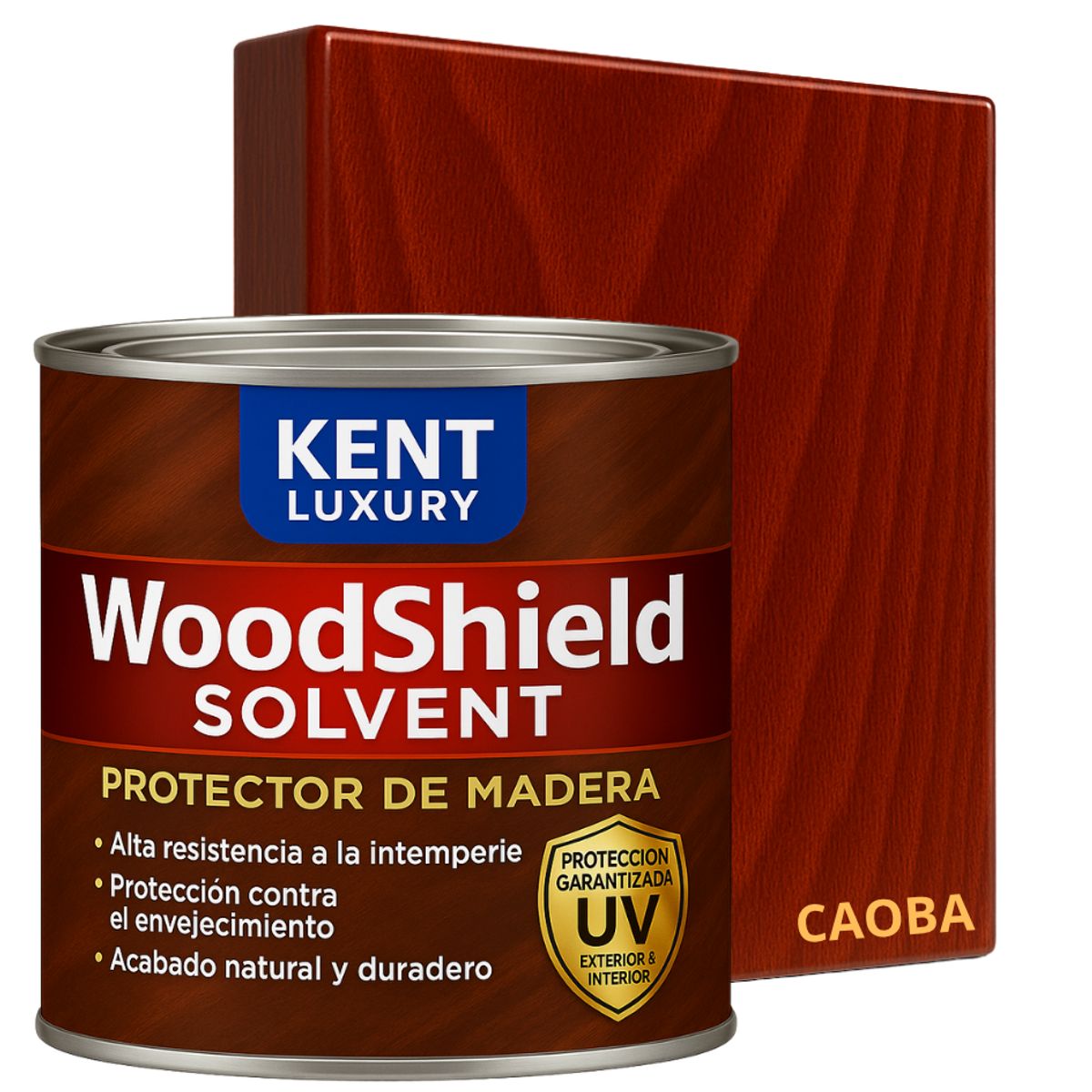 KENT - PROTECTOR DE MADERAS - IMPREGNA - PROTEGE - 1L GALON CAOBA