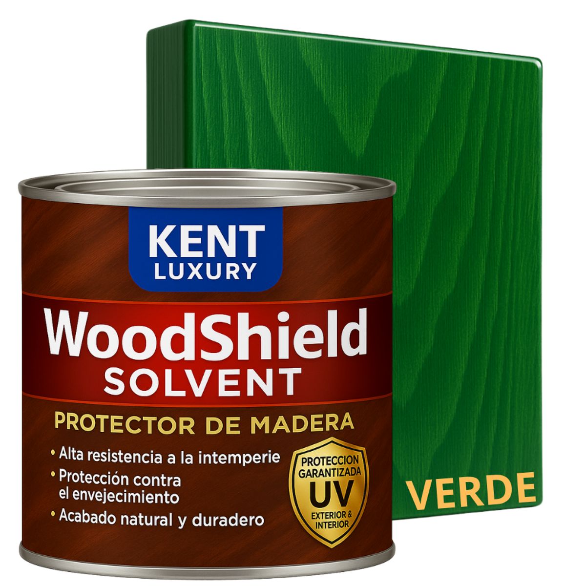 KENT - PROTECTOR DE MADERAS - IMPREGNA - PROTEGE - 1L GALON VERDE IMPREGNADO