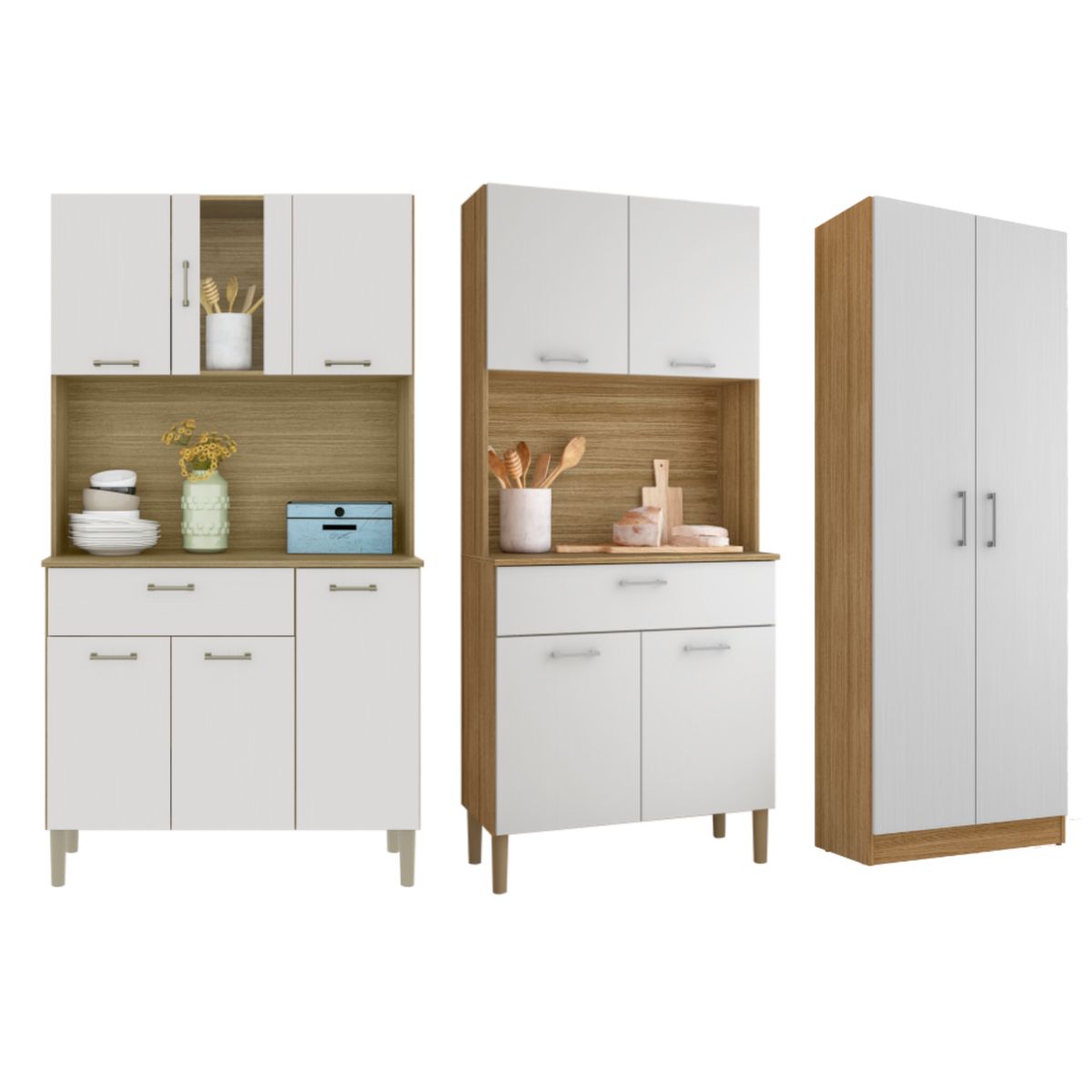 MOVELARIA - Combo mueble de cocina kris, mueble de cocina kyra y alacena k040620