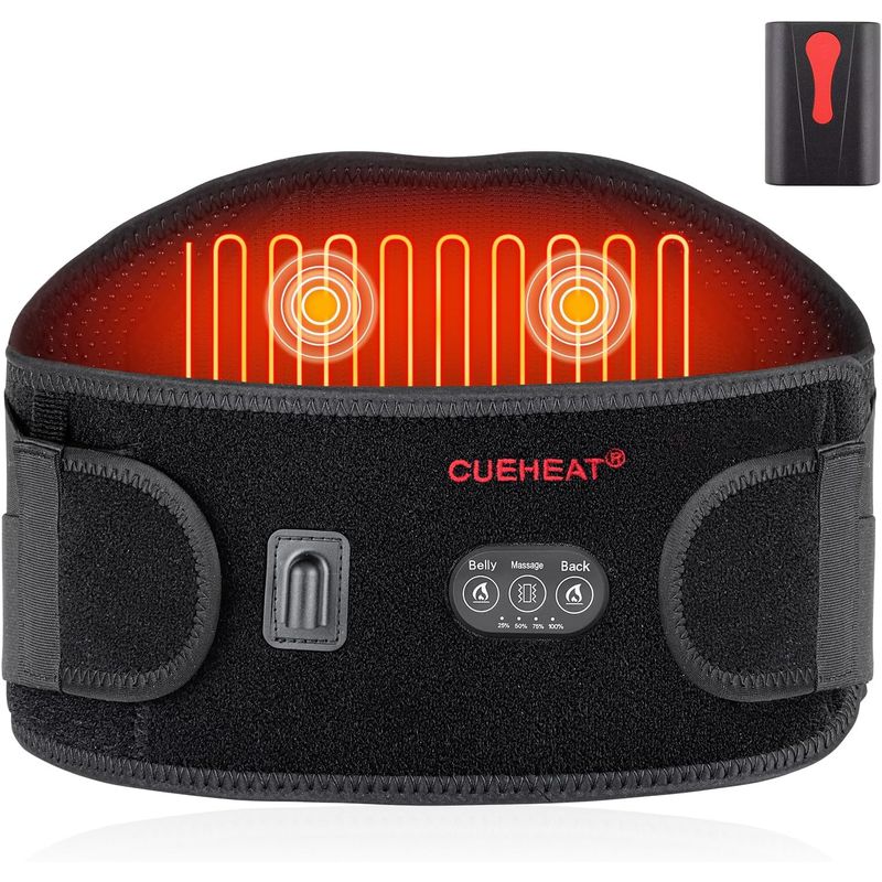 MOVI - Cinturón Térmico con 9 Niveles de Calor y Masaje Vibratorio-Recargable