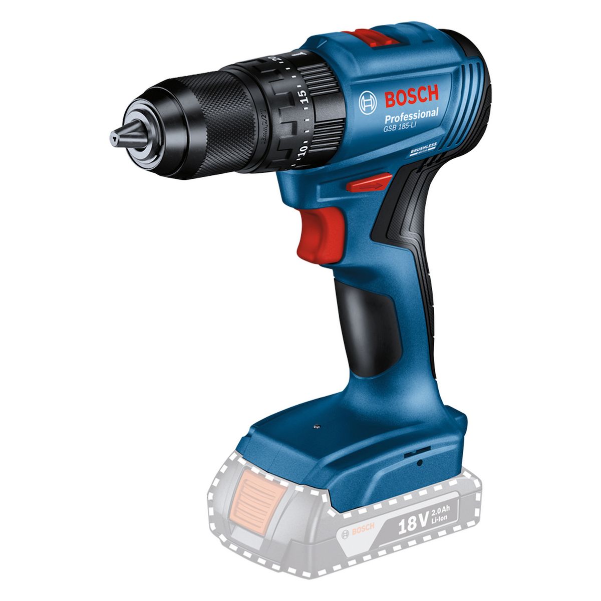 Taladro Percutor Inalám 12 Gsb 185-li 18v Sin Bat, marca BOSCH - Foto Principal