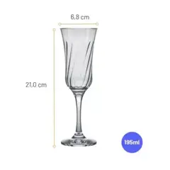 NADIR - Set 6 Copas Flute Lirio 195cc