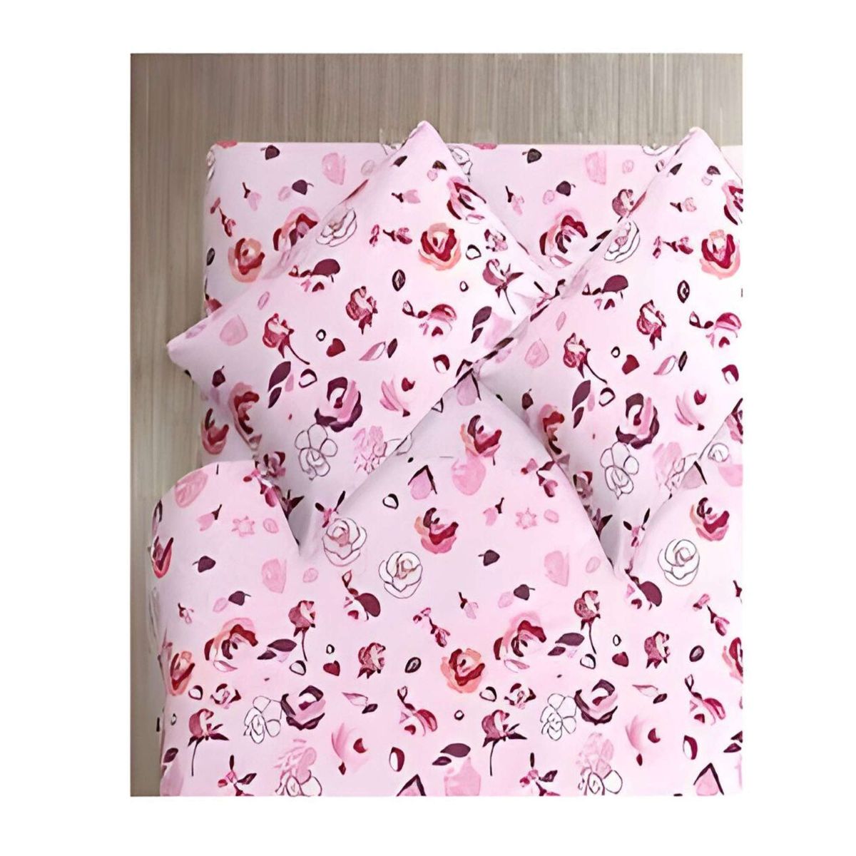 GENERICO - JUEGO DE SÁBANAS TELA CON DISEÑO PLAZA Y MEDIA  S17