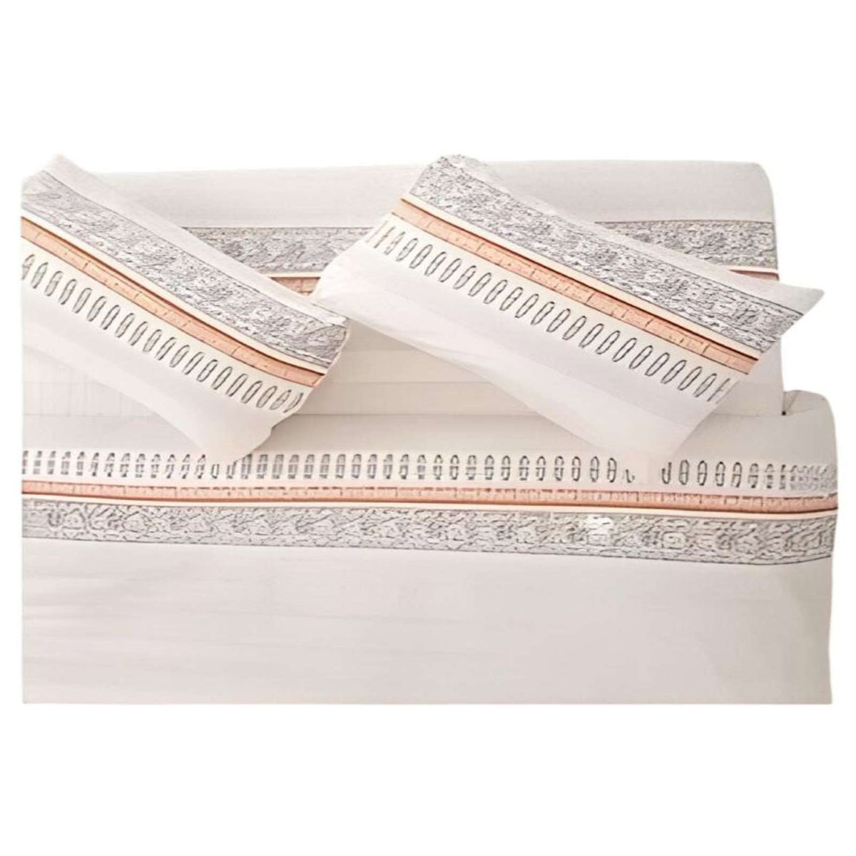 GENERICO - JUEGO DE SÁBANAS TELA CON DISEÑO PLAZA Y MEDIA  S6