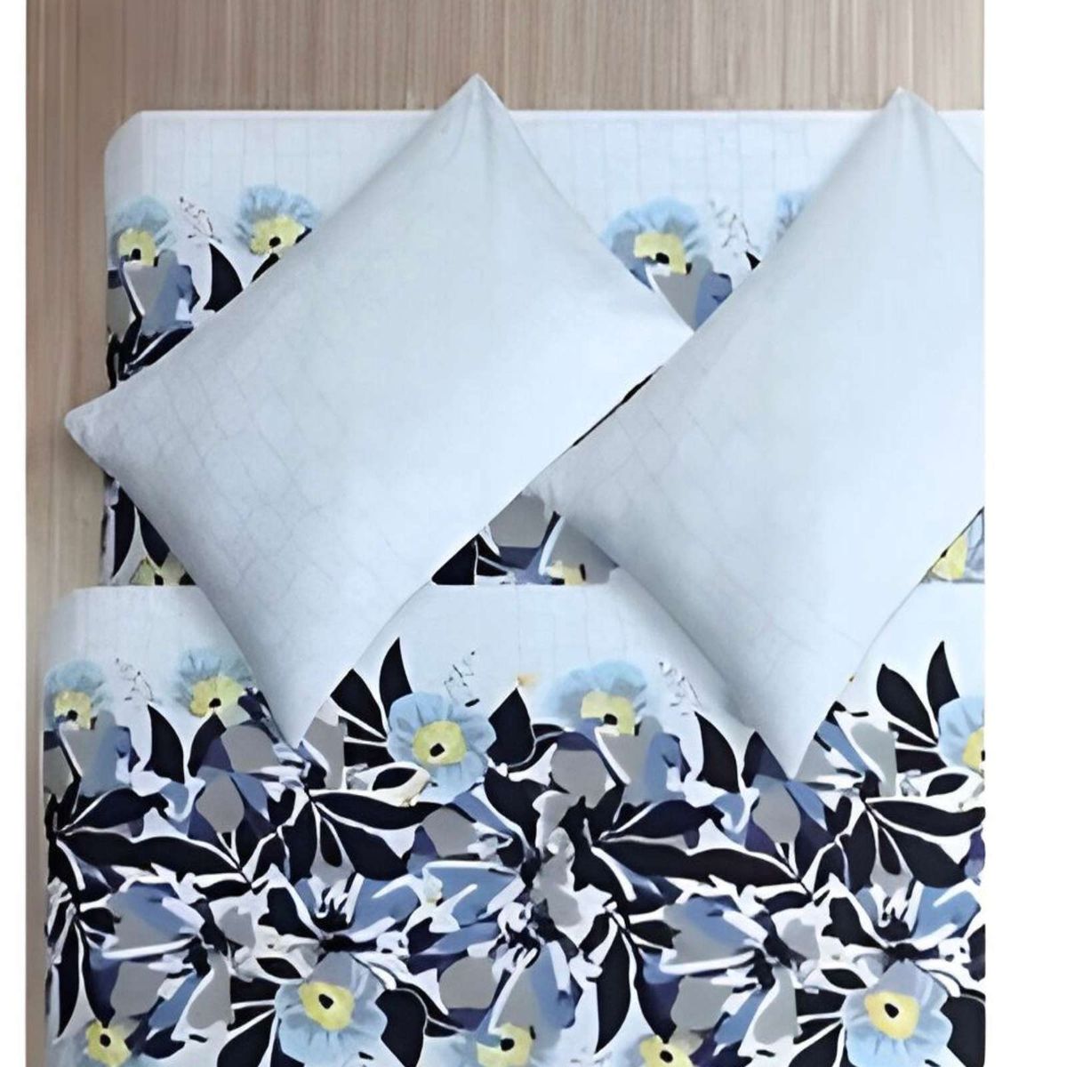 GENERICO - JUEGO DE SÁBANAS TELA CON DISEÑO PLAZA Y MEDIA  S10