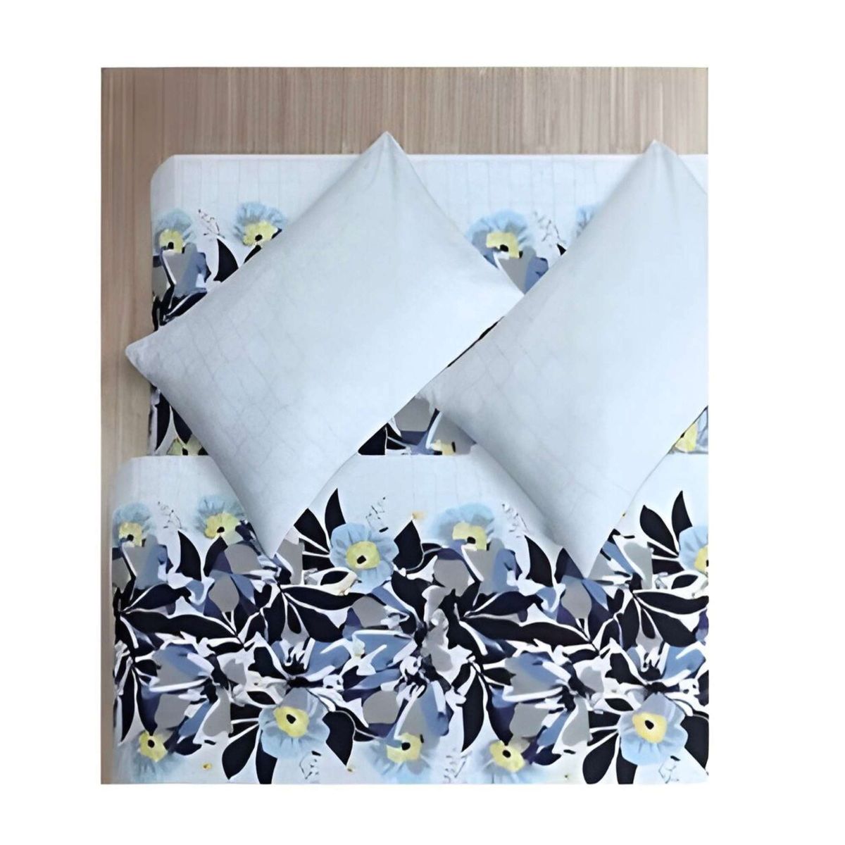 GENERICO - JUEGO DE SÁBANAS TELA CON DISEÑO PLAZA Y MEDIA  S10