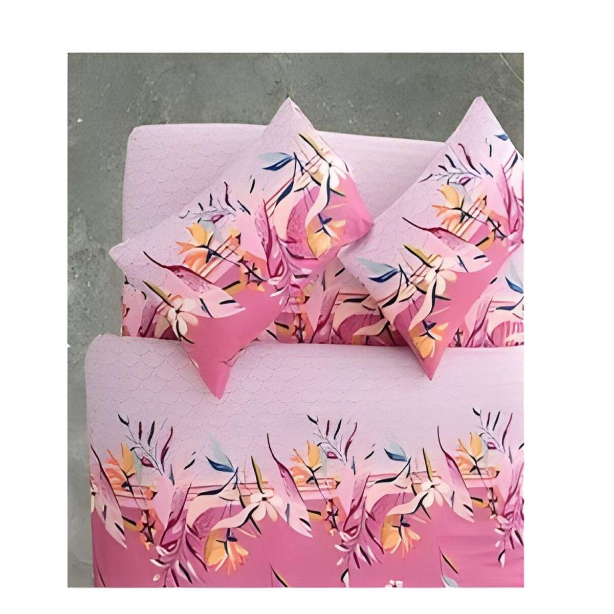 GENERICO - JUEGO DE SÁBANAS TELA CON DISEÑO KING  S2