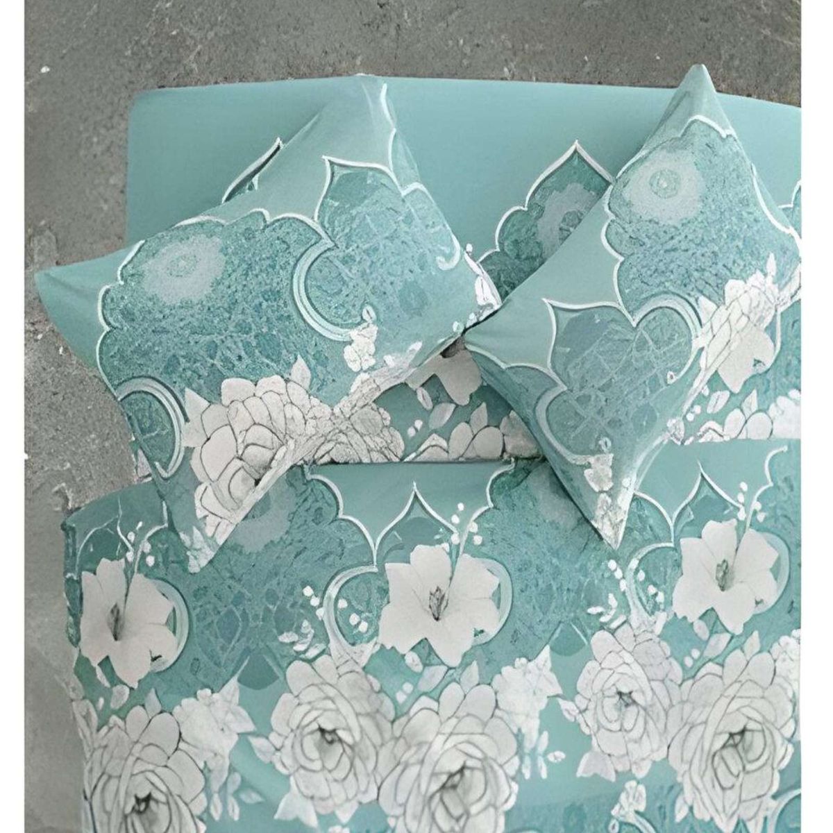 GENERICO - JUEGO DE SÁBANAS TELA CON DISEÑO KING  S4