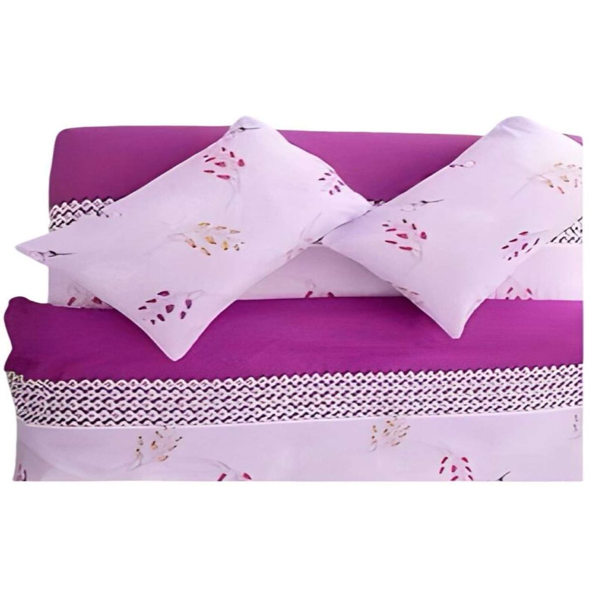 GENERICO - JUEGO DE SÁBANAS TELA CON DISEÑO PLAZA Y MEDIA  S3