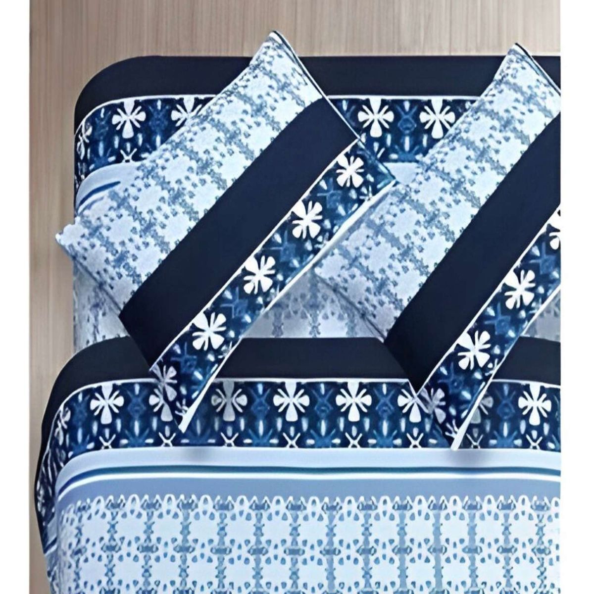 GENERICO - JUEGO DE SÁBANAS TELA CON DISEÑO 2 PLAZA  S12