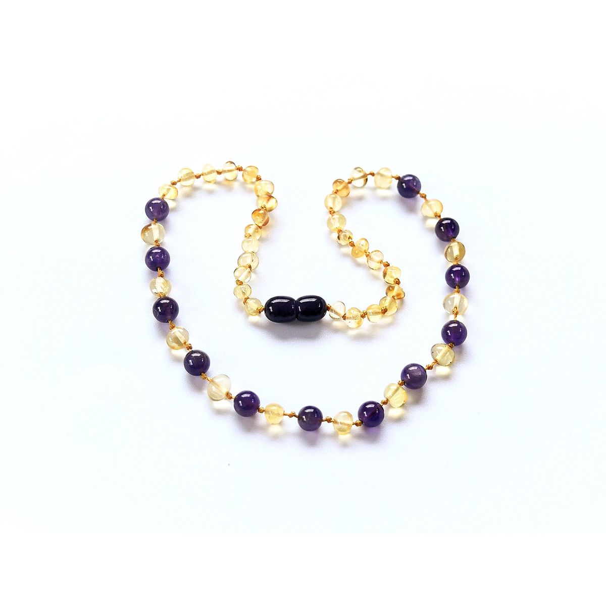 GENERICO - Collar de Ámbar Báltico con Amatista para Bebé 0-5 años