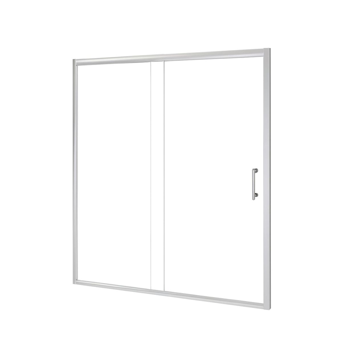 GENERICO - Mampara Ducha Vidrio Templado 120-140cm X 180cm Plateada