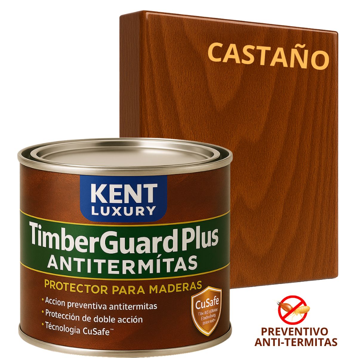 KENT - TimberGuard Plus Antitermitas  Protector Maderas - 2L CASTAÑO