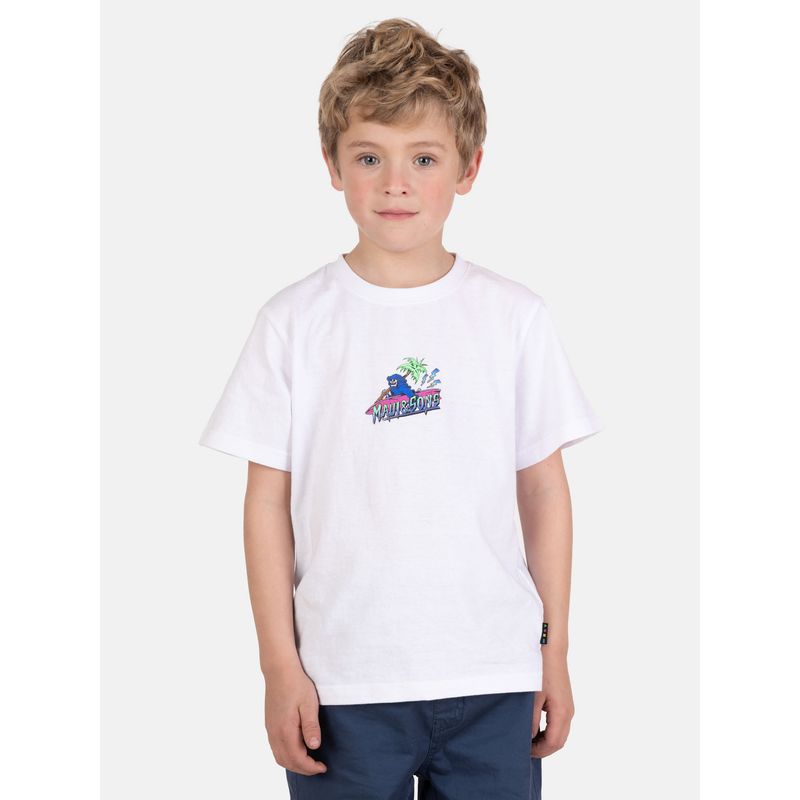 MAUI AND SONS - Polera MC OlaFit Blanco Infantil Maui And Sons