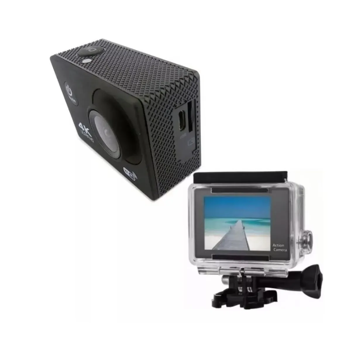 GENERICO - Camara Deportiva Accion 4k Ultra Hd Wifi Sumergible 30m