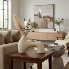 GENERICO - Florero Decorativo Marty Jarrón Cerámica Blanco Nórdico Casa Cuore