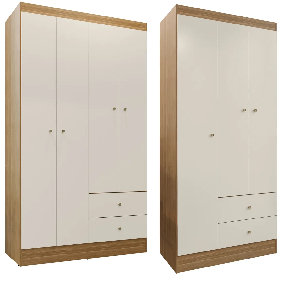 MOVELARIA - Combo Closet versa 4 puertas + Closet Versa 3 Puertas Off White K4232