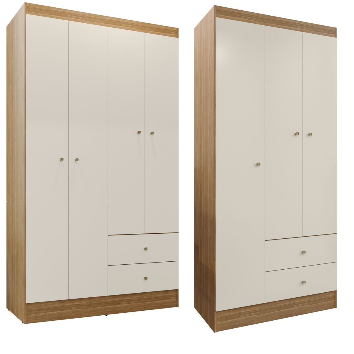 MOVELARIA - Combo Closet versa 4 puertas + Closet Versa 3 Puertas Off White K4232
