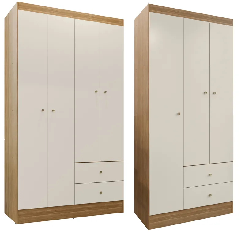MOVELARIA - Combo Closet versa 4 puertas + Closet Versa 3 Puertas Off White K4232