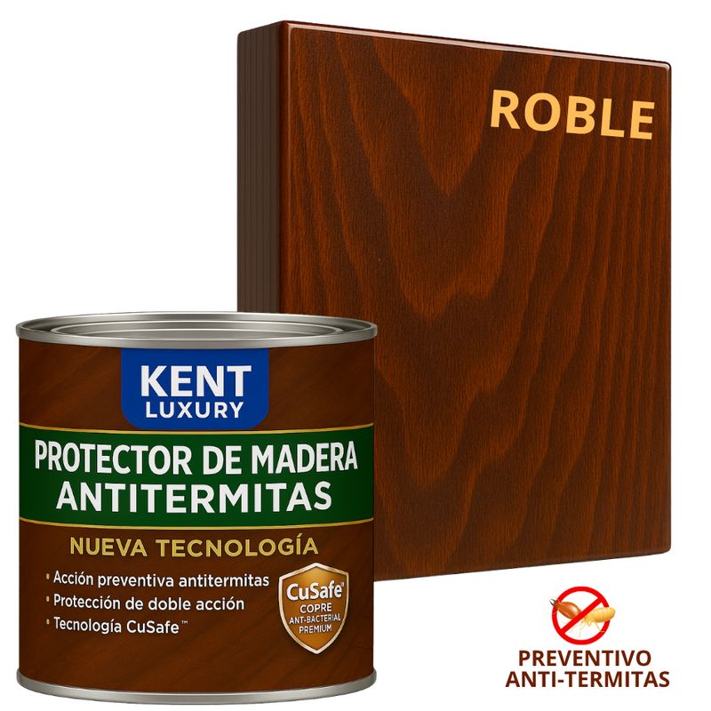 KENT - TimberGuard Plus Antitermitas  Protector Maderas - 500CC ROBLE OSCURO