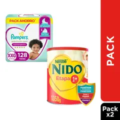 NIDO - Pack Ahorro etapa 1 tarro + Pañal Pampers Premium Care XXG 128