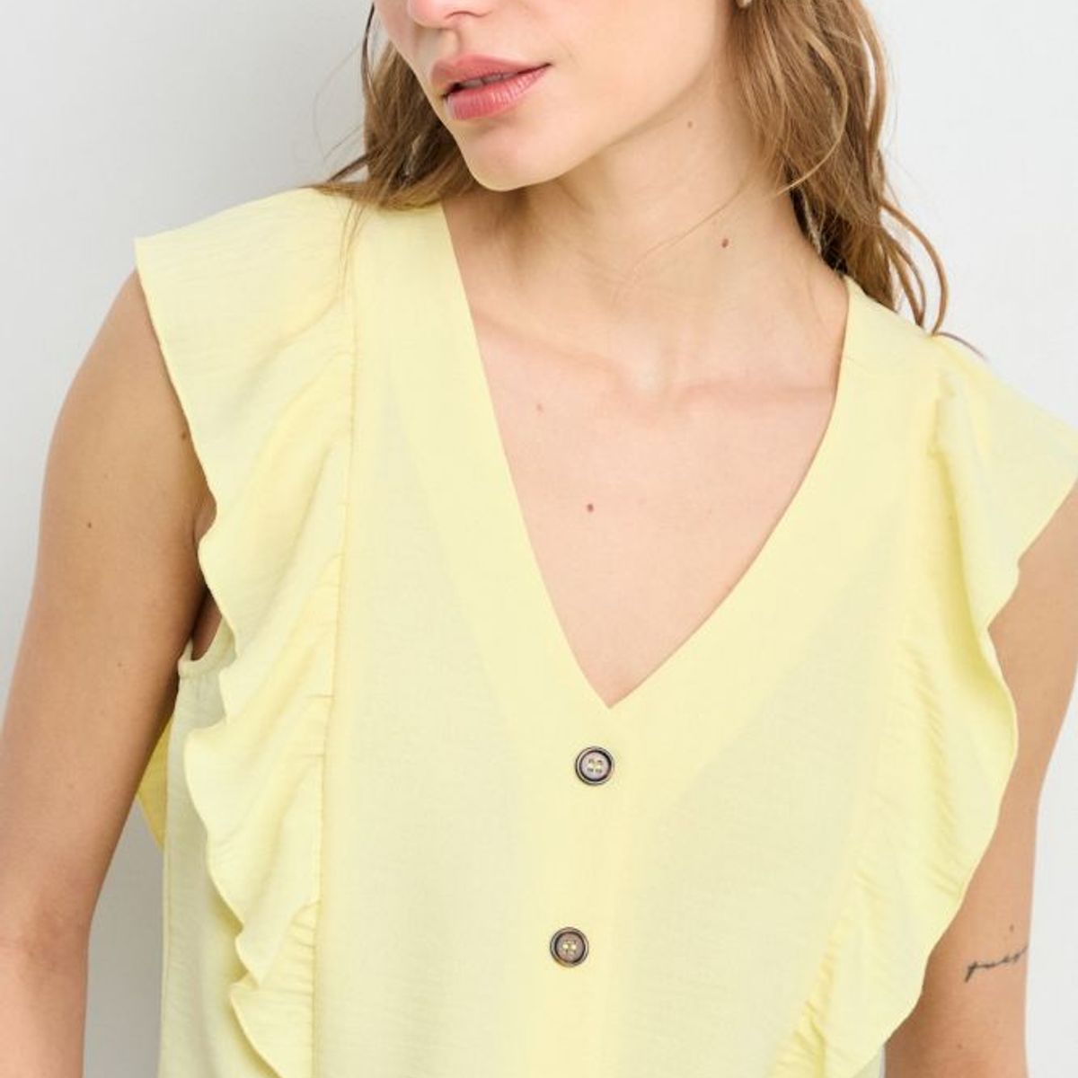 IO - Blusa Lisa Mujer Amarillo Io
