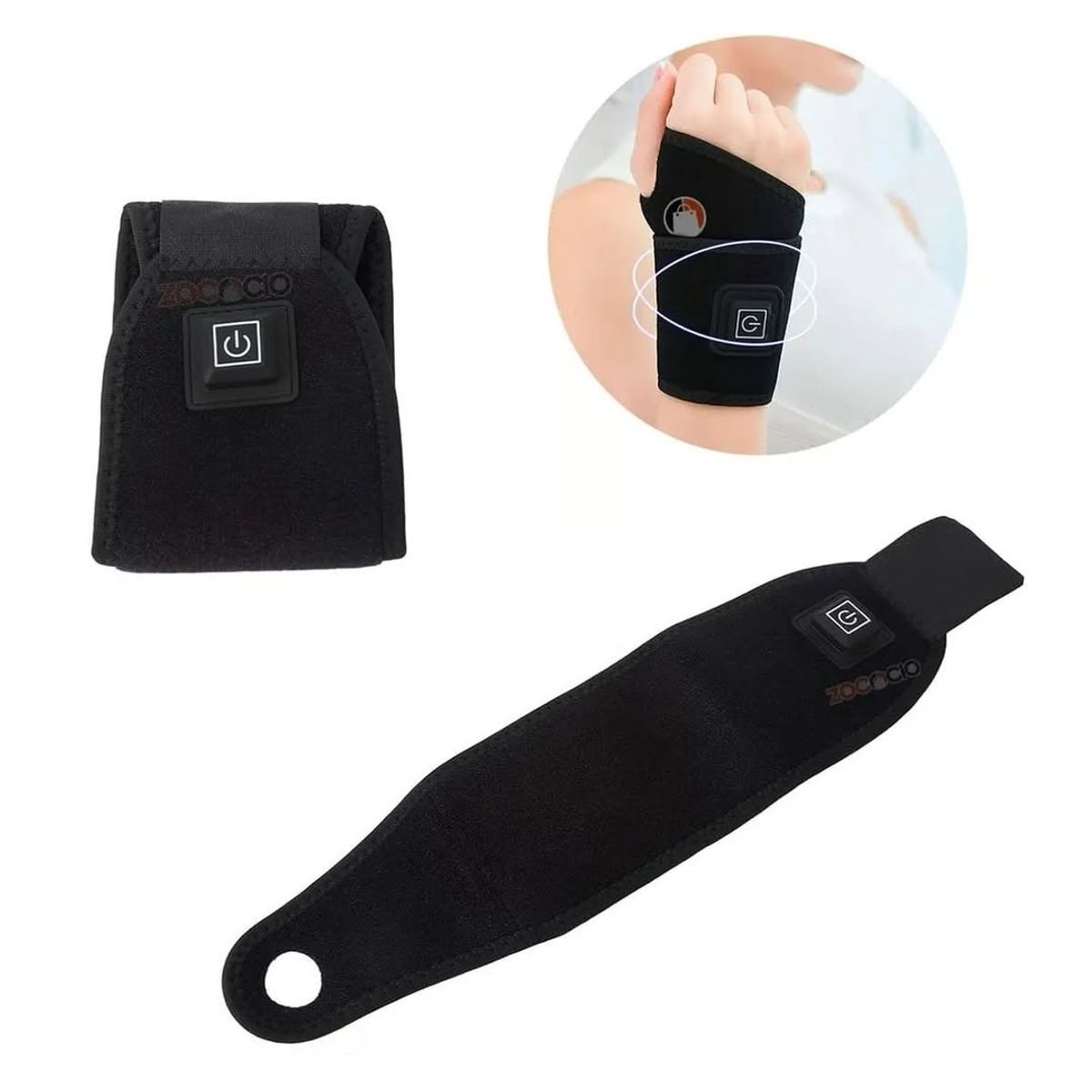 MOVI - Muñequera Térmica Calefactable USB con 3 Niveles de Temperatura