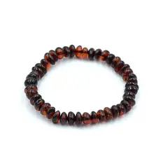 GENERICO - Pulsera elasticada de Ámbar Báltico para adulto unisex