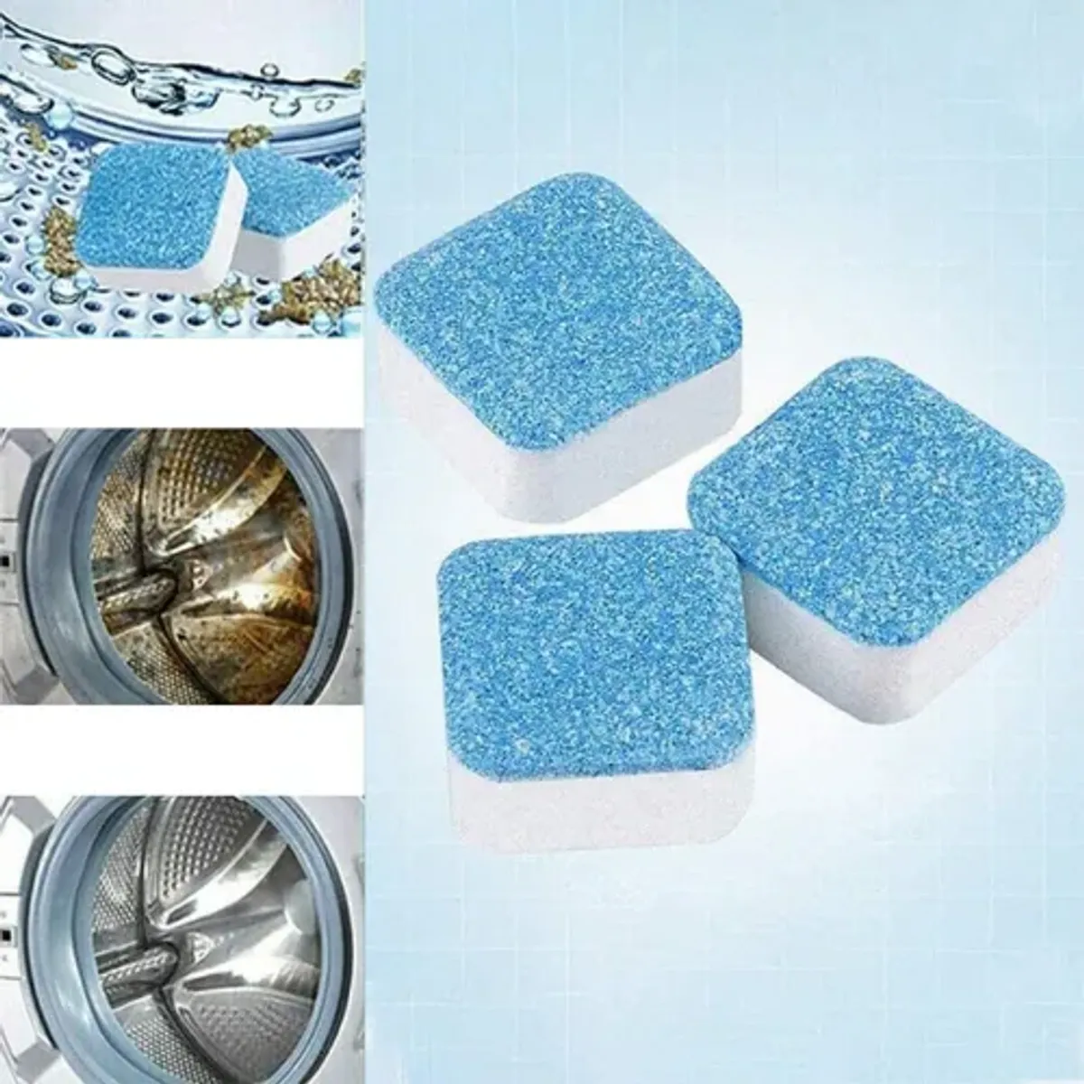 MOVI - Set de 12 Pastillas Limpiadoras para Lavadora - Desinfecta