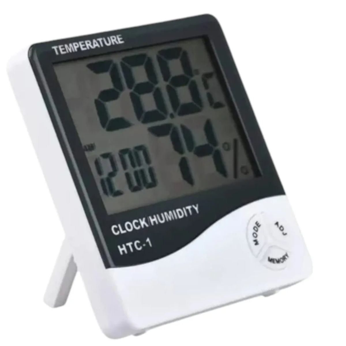 GENERICO - Termómetro Higrómetro Ambiental Reloj Alarma HTC-1