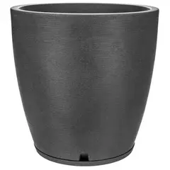 FLORIDIS - MACETERO NEGRO AMSTERDAM 70CM ALTO CON PLATO