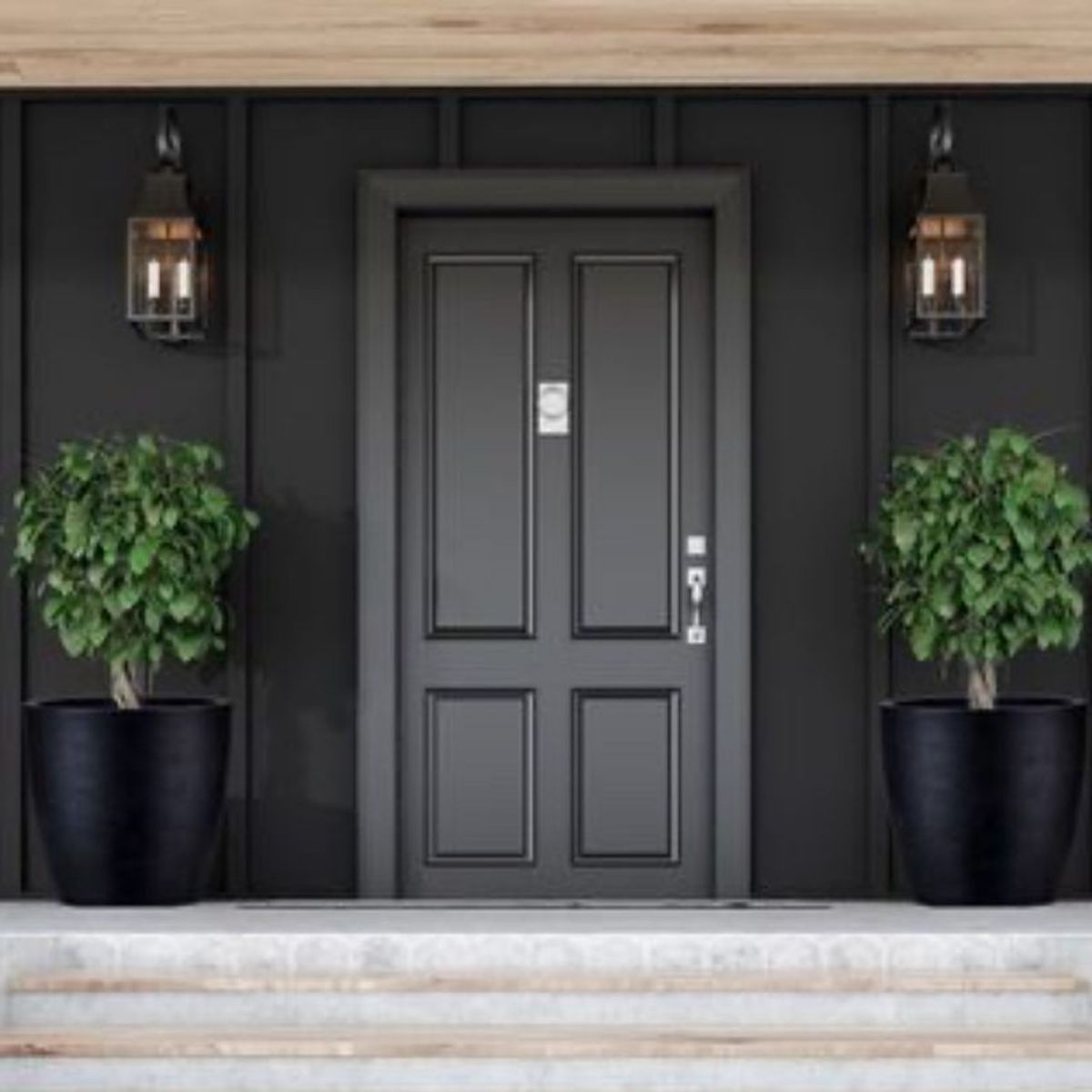 FLORIDIS - MACETERO FLORIDIS NEGRO AMSTERDAM 70CM ALTO CON PLATO