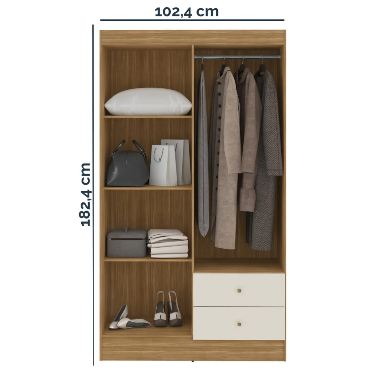 MOVELARIA - Clóset versa 4 puertas Off White K42