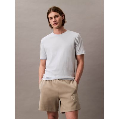 Imagen 2 del producto Short de Punto de Canalé con Monograma Bordado Beige