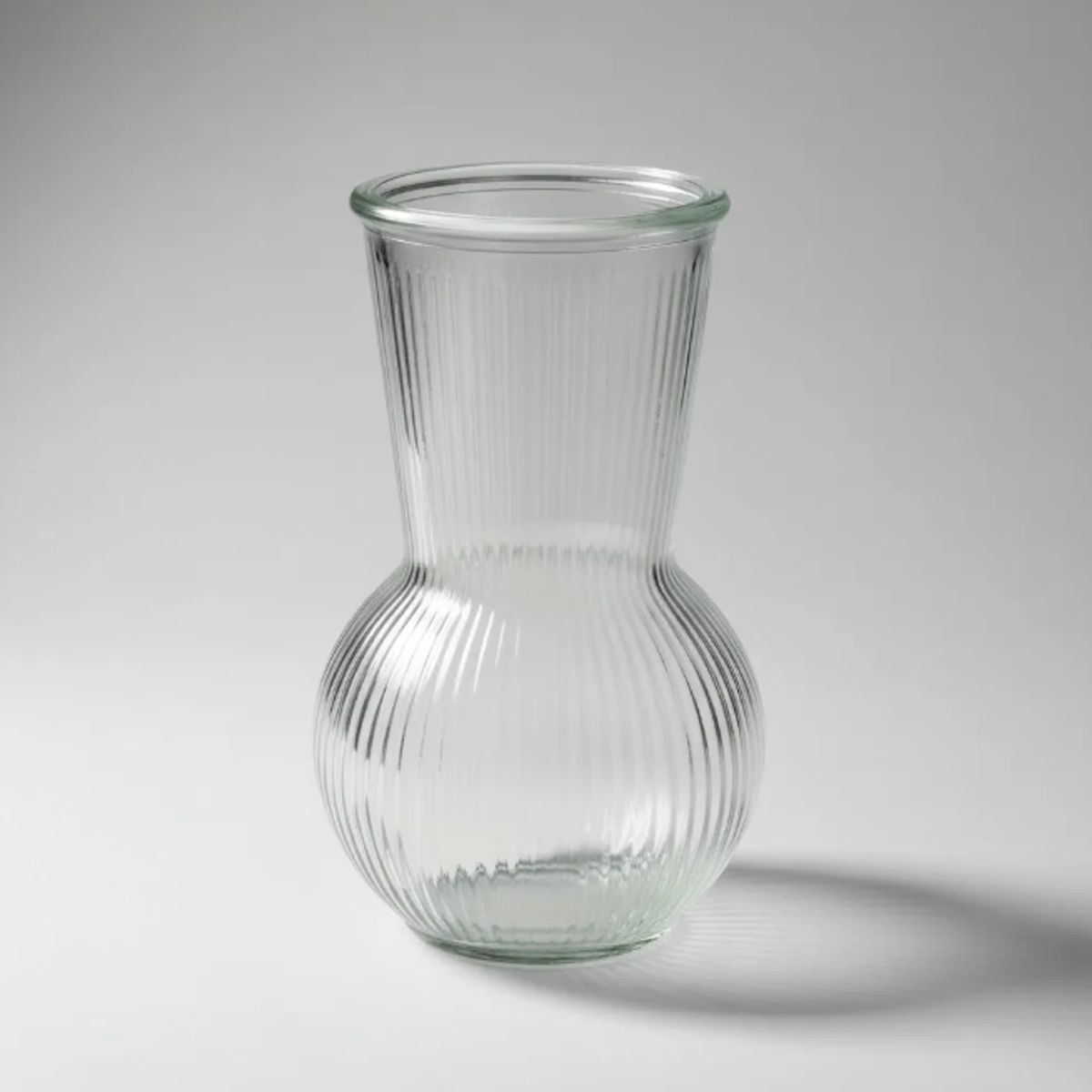 GENERICO - Florero De Vidrio Decorativo Gloria Jarrón Transparente Casa Cuore