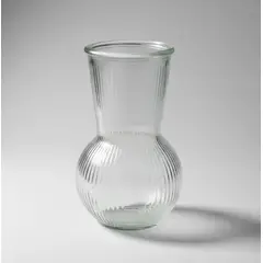 GENERICO - Florero De Vidrio Decorativo Gloria Jarrón Transparente Casa Cuore