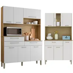 MOVELARIA - Combo mueble de cocina kyra y kit 8 puertas kit orion k0608