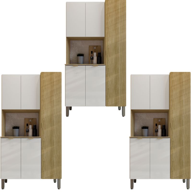 MOVELARIA - Combo 3 Cocina Melissa Off White K05X3