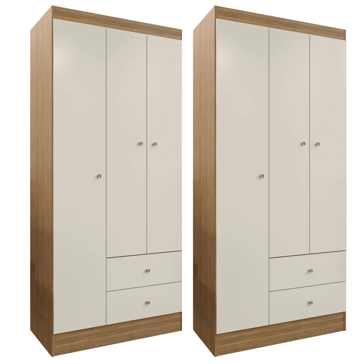 MOVELARIA - Combo 2 clóset versa 3 puertas off white k32x2