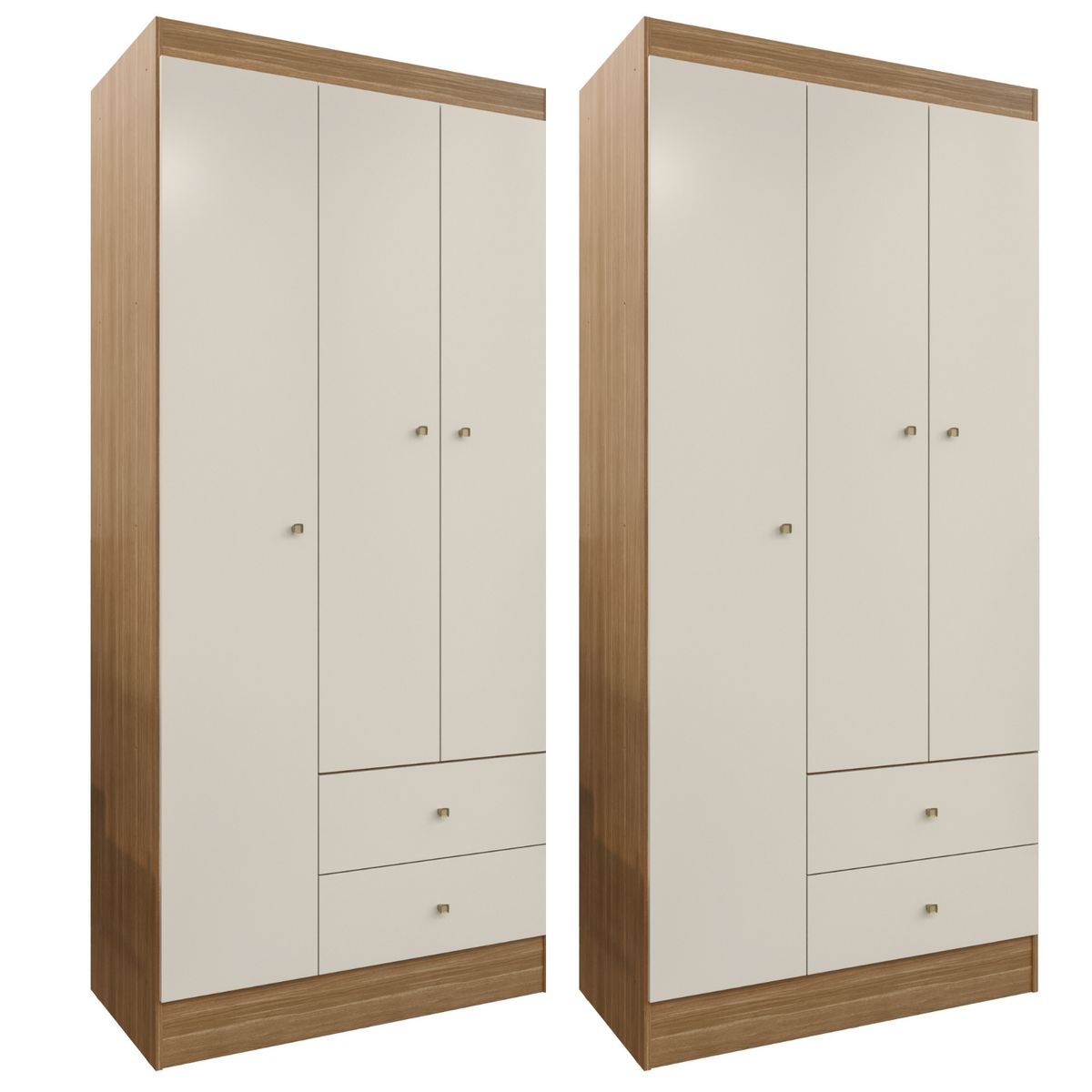 MOVELARIA - Combo 2 clóset versa 3 puertas off white k32x2