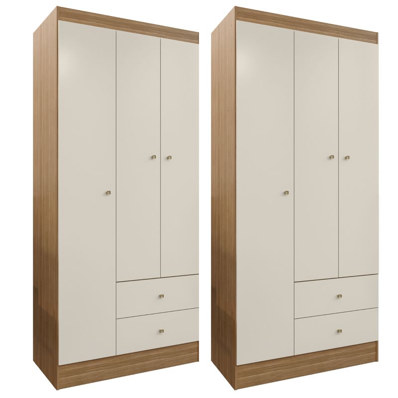 MOVELARIA - Combo 2 Closet Versa 3 Puertas Off White K32X2