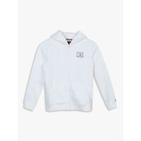 Polerón Con Gorro Y Cremallera Blanco