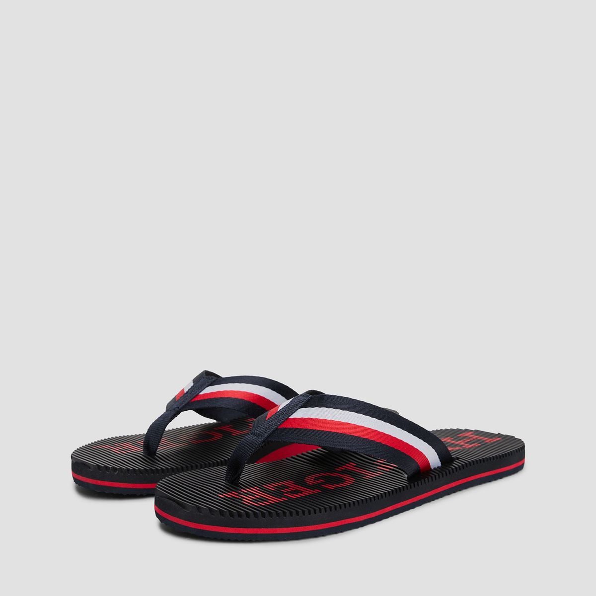 TOMMY HILFIGER - Sandalias Con Logo Y Plantilla De Masaje Azul Tommy Hilfiger