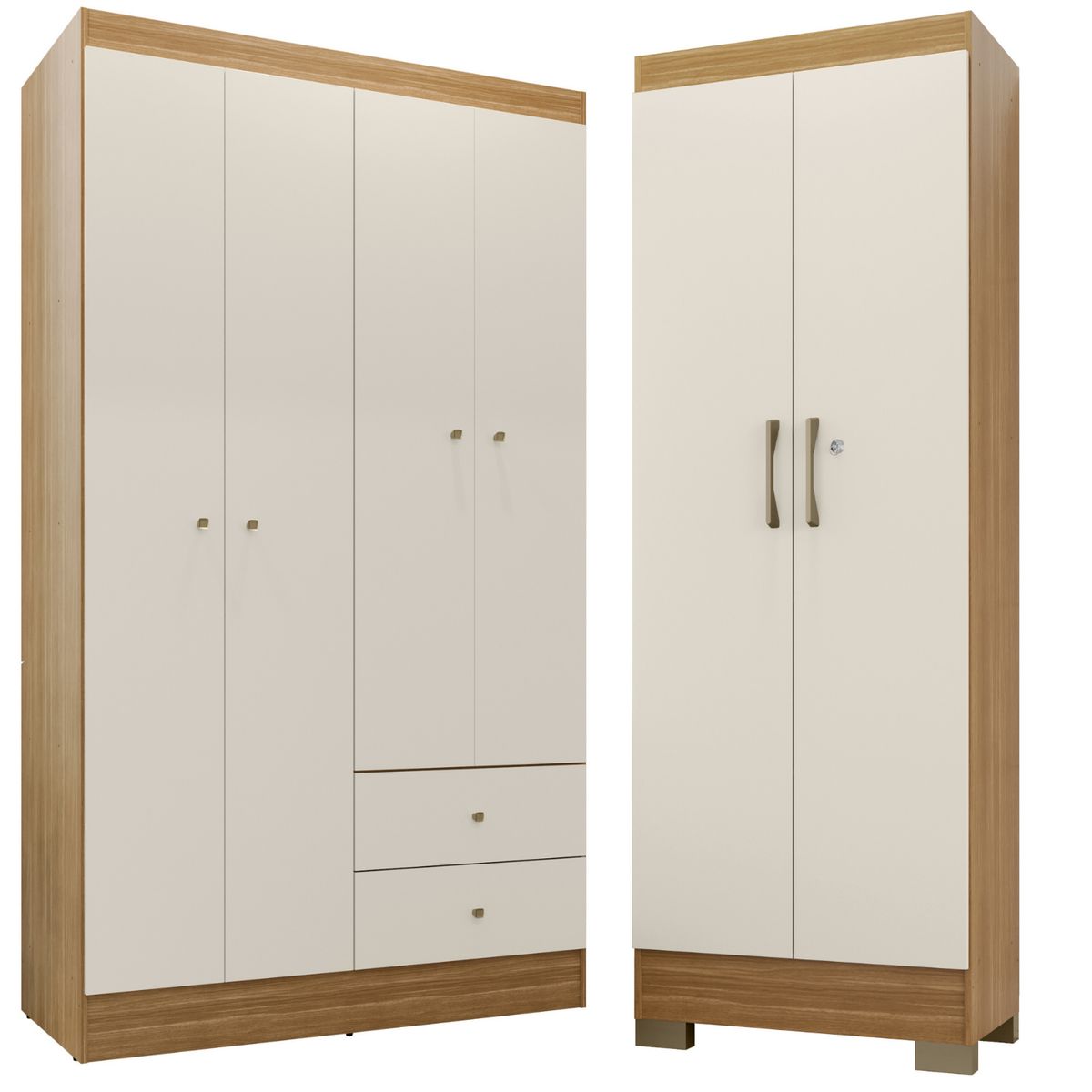 MOVELARIA - Combo Closet Versa 4 Puertas + Multiuso Luna Off White K4215
