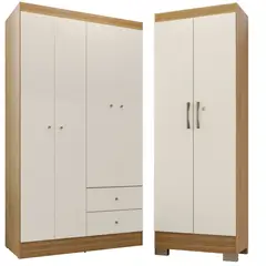 MOVELARIA - Combo Closet Versa 4 Puertas + Multiuso Luna Off White K4215