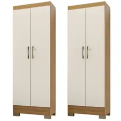 MOVELARIA - Combo 2 Closet Multiuso Luna Off White K15X2