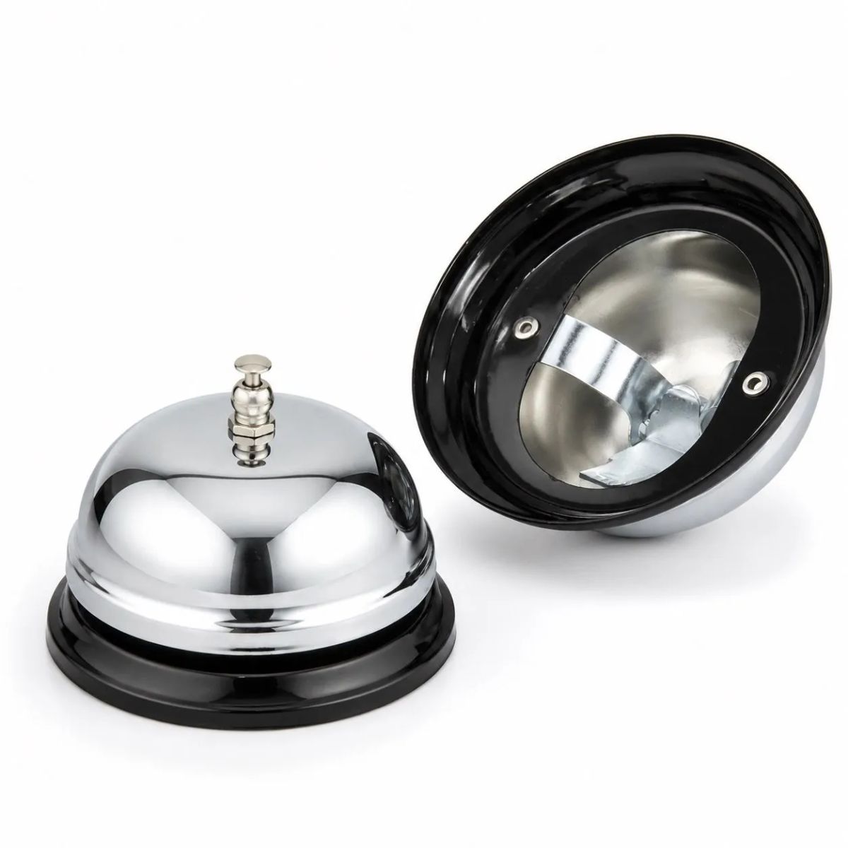 HOMESTAR - Timbre de llamada cromado para mesón de diseño clásico