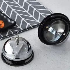 HOMESTAR - Timbre de Llamada Cromado para Mesón - Diseño Clásico