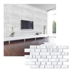 MERCAR RAY - Wall Panel PVC 3D 95.1 cm x 49.5cm Ladrillo Retro 4.1m² (10 Paneles)