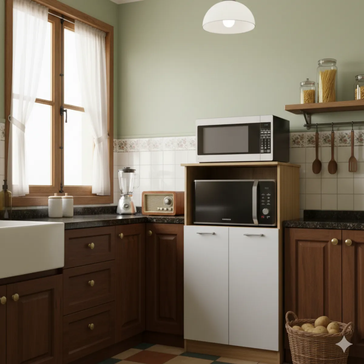 MOVELARIA - Mueble Orion para Microondas Off White K02